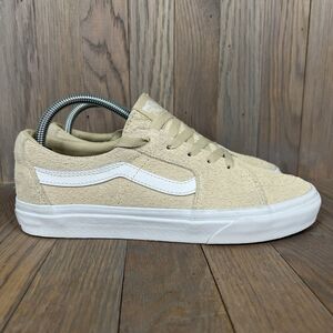 Vans Sk8-Low Sneakers Beige Unisex Cozy Suede Gravel Skate Shoes 7.5 Men/9 Women